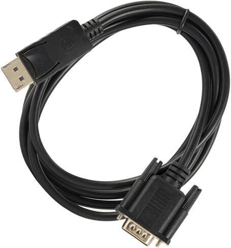 TEHAUX Displayport إلى كابل Vga موصل مطلي بالذهب سلك محول عرض عالي الأداء للكمبيوتر إلى اتصال مزلاج شاشة Vga in Saudi Arabia