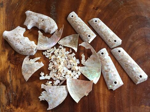 Vitoonwood Sugar Skull Art Mother of Pearl Grips يناسب 1911 نموذج الحجم الكامل Colt Government، Commander Kimber، Remington، Taurus PT 1911، Smith & Wesson، M1911A1، Dan Wesson PM7، Ruger SR1911 in Kuwait