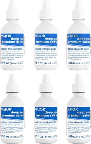 Deep Sea Saline Nasal Spray Generic for Ocean Nasal Moisturizing Spray 1.5 oz per Bottle Pack of 12 Bottles in Kuwait