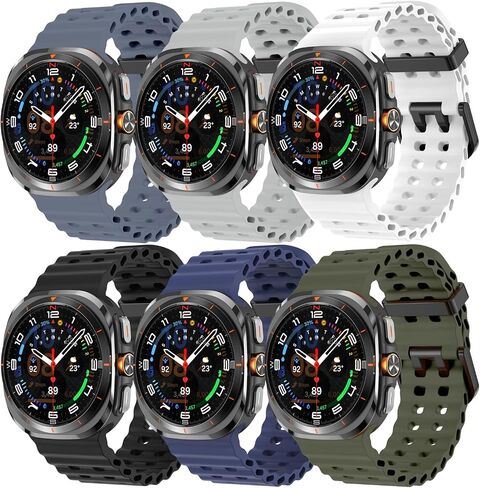 متوافق مع Samsung Galaxy Watch Ultra Bands 47mm (2025/2024)، حزام رياضي من السيليكون الناعم قابل للتنفس ومقاوم للماء متوافق مع Samsung Watch Ultra Band Men Women in Kuwait