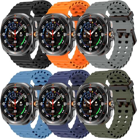 متوافق مع Samsung Galaxy Watch Ultra Bands 47mm (2025/2024)، حزام رياضي من السيليكون الناعم قابل للتنفس ومقاوم للماء متوافق مع Samsung Watch Ultra Band Men Women in Kuwait