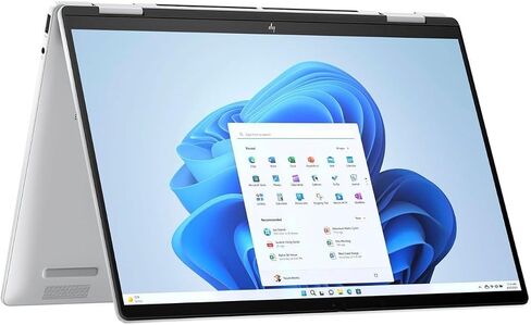 كمبيوتر محمول HP Envy x360 2 في 1 مزود بتقنية الذكاء الاصطناعي | 14 بوصة WUXGA IPS Touch | AMD Zen 4 6-core Ryzen 5 8640HS (>i7-1255u) | 16 جيجابايت DDR5 512 جيجابايت SSD | كاميرا خصوصية بإضاءة خلفية من النوع C بولي Win11Pro مع ملحق DLCA in Kuwait