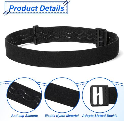 2 Pcs Headlamp Band Replacement,Elastic Headlamp Strap 27inch Adjustable Headlamps Band Holder Replacement for Most Head Lamp,Black in Saudi Arabia