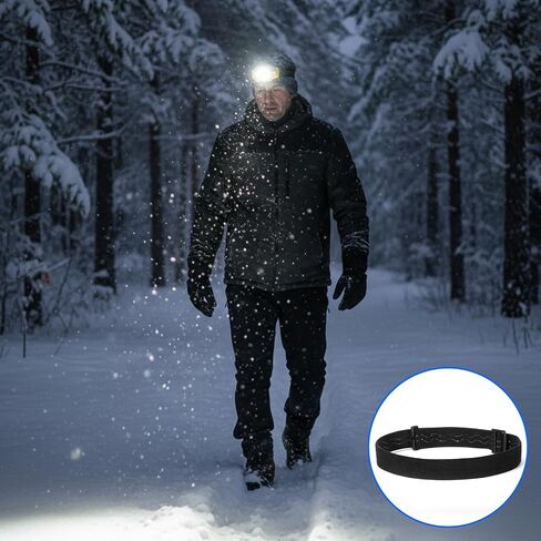 2 Pcs Headlamp Band Replacement,Elastic Headlamp Strap 27inch Adjustable Headlamps Band Holder Replacement for Most Head Lamp,Black in Saudi Arabia