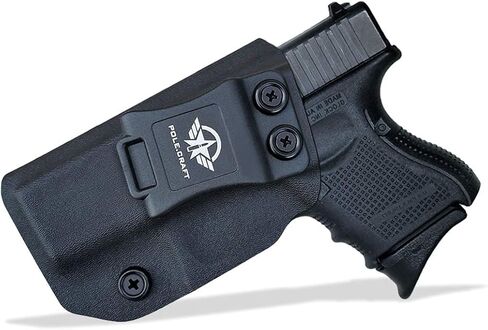 POLE.CRAFT IWB Kydex Holster يناسب: Glock 26 (Gen 1-5) / Glock 27 Glock 33 (Gen 3-4) مسدس - حمل حزام الخصر الداخلي - Adj. عدم القدرة على الاحتفاظ - زر الغطاء المغناطيسي - عدم التآكل - عدم وجود اهتزاز in Kuwait