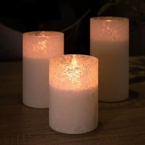 LED Pillar Candle Small - 4 inches Flickering Flameless Candles with Remote, Real Wax Battery Operated Candles with Timer, Ivory Fake Candles for Wedding/Party/Christmas Decor, Set of 6 in Kuwait