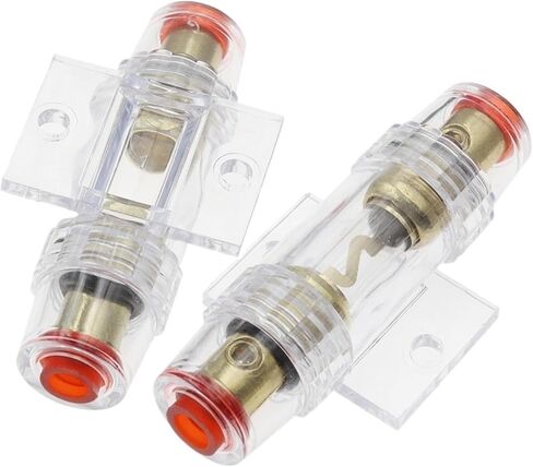 1Set Fuse Holder Block for Car Vehicle Subwoofer Audio in Line AMP Amplifier Cable Gauge Gold Plated(40A) in Saudi Arabia