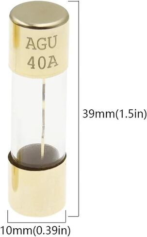 1Set Fuse Holder Block for Car Vehicle Subwoofer Audio in Line AMP Amplifier Cable Gauge Gold Plated(40A) in Saudi Arabia