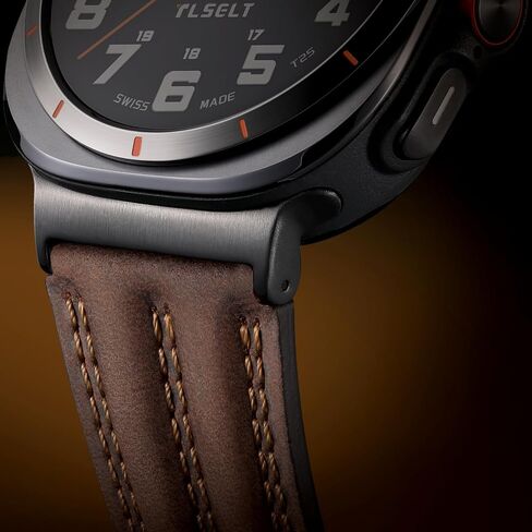 Leather Band Compatible with Samsung Galaxy Watch Ultra 47mm(2025/2024), Genuine Leather Rugged Durable Classic Vintage Handcrafted Outdoor Business Travel Gift Samsung Watch Strap for Men in Saudi Arabia