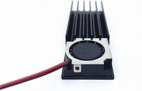 بالوعة حرارة القرص الصلب مع مروحة تبريد وسادة حرارية 70 × 22 × 10 ملم قرص صلب للكمبيوتر المحمول SSD زعانف ألومنيوم Nvme 512 (مروحة 2pin قياسية، 5 فولت) in Saudi Arabia