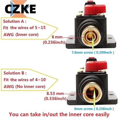 40A سيارة شاحنة مضخم الصوت قطاع دارة فيوز حامل AGU نمط مكبر صوت استيريو تجديد فيوز محول in Kuwait