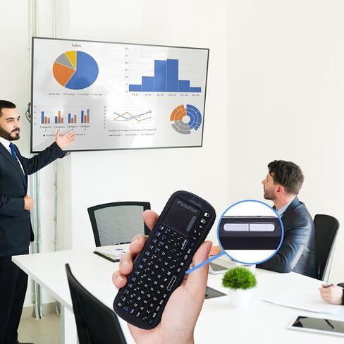 Mini Wireless Keyboard with Touchpad, 2.4G & Bluetooth for Android, PC in Kuwait
