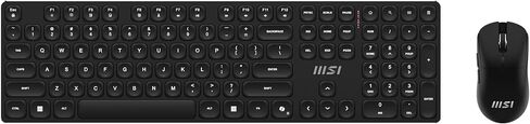 MSI Forge K210 W Combo, Wireless Mouse and Keyboard with Scissor Switches, Long-Range 2.4Ghz Wireless, Rechargable Power, Hotkeys for Rapid Control, Optical Sensor, 1600 DPI, Micro Switch in Saudi Arabia
