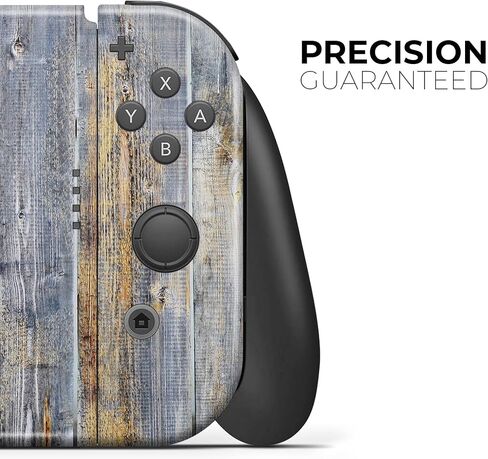 Design Skinz - متوافق مع Nintendo Switch OLED Dock فقط - غطاء حماية من الفينيل قابل للإزالة ومقاوم للخدش - ألواح خشبية عتيقة مع طلاء أصفر in Saudi Arabia