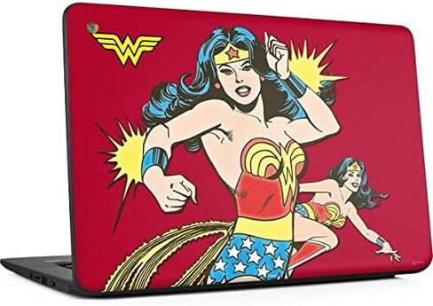 Skinit Decal Laptop Skin Compatible with Chromebook 14 G5 - Officially Licensed Warner Bros Wonder Woman in Action Design in Saudi Arabia