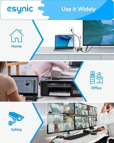 eSynic Ethernet Splitter 1 to 4 Portable 1000Mbps High Speed Network Splitter Durable Metal Case Gigabit RJ45 Internet Splitter for LAN RJ45 ethernet Cable Splitter Work with Cat5/5e/6/7/8 Cable in Saudi Arabia