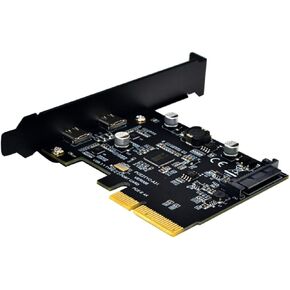 بطاقة توسيع PCIe مزدوجة من النوع C بسرعة 10 جيجابت في الثانية، محول موسع للكمبيوتر عالي السرعة مع مبدد حراري معدني لنقل بيانات سطح المكتب والنسخ الاحتياطي in Kuwait