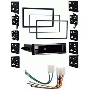 Single and Double DIN Car Stereo Radio Install Kit Package Compatible with for Toyota Pickup 1987 1988 1989 1990 1991 1992 1993 1994 & 1995 Without Factory Amplifier in Kuwait