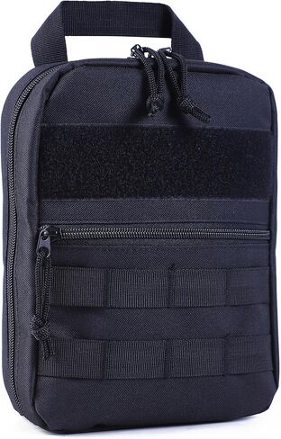 Tactical Pistol Magazine Pouch, MOLLE 9mm Mag Pouch with 10 Slots Fits Most Single/Double Stack Magazines for Medium and Large Handguns, Black in Saudi Arabia