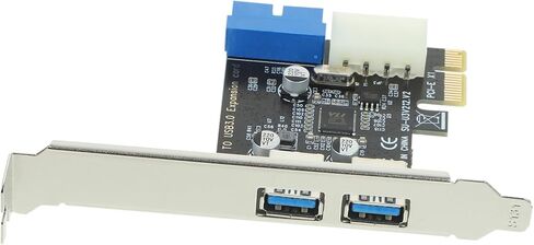 بطاقة توسيع USB Pci-e إلى محول USB داخلي مزدوج لنقل البيانات بسرعة عالية لسطح المكتب مع موصل أمامي متوافق مع أنظمة تشغيل متعددة، مستقر وموثوق in Kuwait