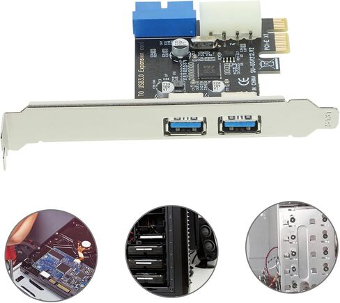 بطاقة توسيع USB Pci-e إلى محول USB داخلي مزدوج لنقل البيانات بسرعة عالية لسطح المكتب مع موصل أمامي متوافق مع أنظمة تشغيل متعددة، مستقر وموثوق in Kuwait
