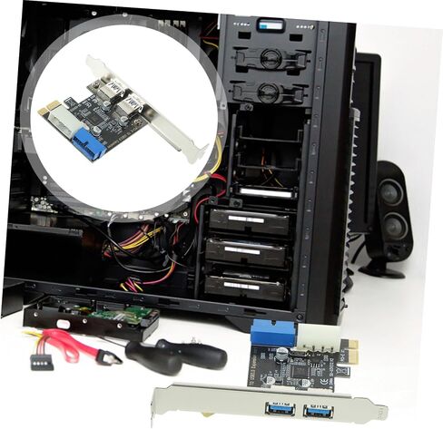 بطاقة توسيع USB Pci-e إلى محول USB داخلي مزدوج لنقل البيانات بسرعة عالية لسطح المكتب مع موصل أمامي متوافق مع أنظمة تشغيل متعددة، مستقر وموثوق in Kuwait