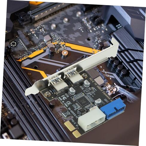 بطاقة توسيع USB Pci-e إلى محول USB داخلي مزدوج لنقل البيانات بسرعة عالية لسطح المكتب مع موصل أمامي متوافق مع أنظمة تشغيل متعددة، مستقر وموثوق in Kuwait