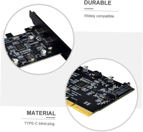 بطاقة توسيع PCIe مزدوجة من النوع C بسرعة 10 جيجابت في الثانية، محول موسع للكمبيوتر عالي السرعة مع مبدد حراري معدني لنقل بيانات سطح المكتب والنسخ الاحتياطي in Kuwait