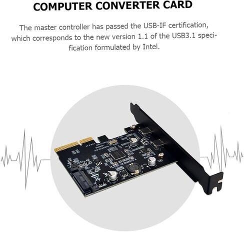 بطاقة توسيع PCIe مزدوجة من النوع C بسرعة 10 جيجابت في الثانية، محول موسع للكمبيوتر عالي السرعة مع مبدد حراري معدني لنقل بيانات سطح المكتب والنسخ الاحتياطي in Kuwait