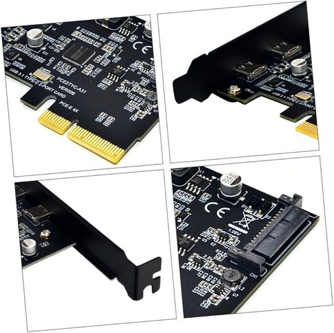 بطاقة توسيع PCIe مزدوجة من النوع C بسرعة 10 جيجابت في الثانية، محول موسع للكمبيوتر عالي السرعة مع مبدد حراري معدني لنقل بيانات سطح المكتب والنسخ الاحتياطي in Kuwait