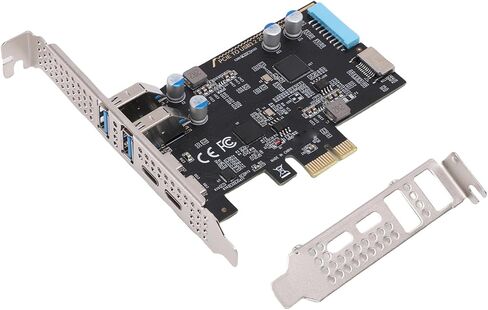Gugxiom PCIe to USB 3.2 Gen 1 Card with 10 Gbps Bandwidth, 2 USB Type A and 2 Type C Ports, PCIe Expansion Card for Desktop PC in Saudi Arabia