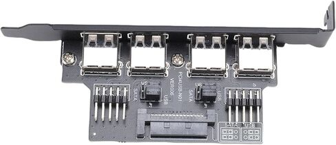 بطاقة منفذ Sanpyl Dual 9PIN إلى 4xUSB2.0، قم بتوسيع منافذ USB 2.0 الخاصة باللوحة الأم إلى الجزء الخلفي من العلبة، ومعدلات نقل البيانات 480 ميجابت في الثانية، للفوز بنظام التشغيل OS X لنظام التشغيل Linux in Saudi Arabia