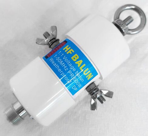 هوائي راديو الموجة القصيرة Balun، 1-50 ميجا هرتز HF Ham Antenna Balun، 500W 1:1 جهد Balun هوائي مقاوم للماء DIY مع موصل UHF أنثى (SO-239) in Saudi Arabia