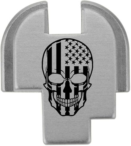 NDZ Performance Slide Cover Back Plate for Springfield Hellcat & Hellcat Pro 9mm, Blue Anodized Aluminum with Black Laser Engraved Popular Images - Choose Engraving & Plate Color in Kuwait