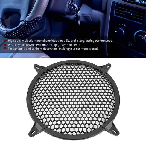 KIMISS 10 Speaker Grill Cover, 15 Inch Circular Speaker Cover, SubWoofer Plastic Mesh Cover, Car Audio Cover Woofer Speaker Modification Cover,Car Speaker Grill 12 Guard 12inch (12 inch) (10 inch) in Saudi Arabia