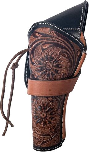 Hulara Genuine Leather Cross Draw Holster Gun Holder 22 .38/357 .44/45 Cal Revolver Western Rough Rider Psitol Holster Fit 4" to 8" in Saudi Arabia