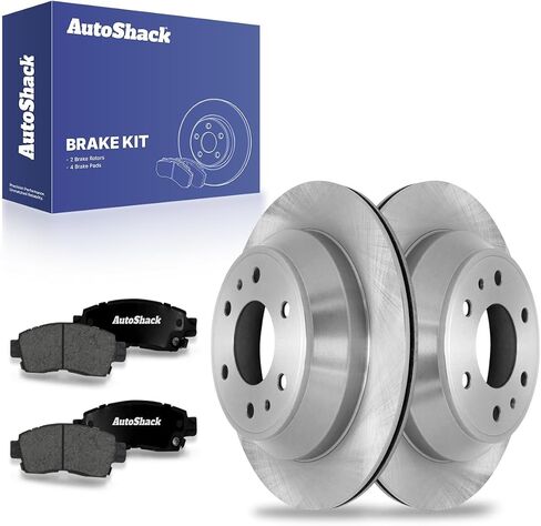 Autoshack Rear Brake Kit Replacement for Chevrolet SSR Trailblazer EXT GMC Envoy XL Saab 9-7x Buick Rainier Isuzu Ascender V8 Disc Brake Rotors with Ceramic Brake Pad 12.8" (325.0 mm) CBO65075883CTR in Saudi Arabia