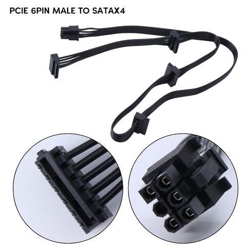 كابل وحدات الطاقة 6pin إلى الكوع وحدة PCIE 6P مسطحة سوداء للكمبيوتر RM550x RM650x RM750x RM850x RM1000x in Kuwait