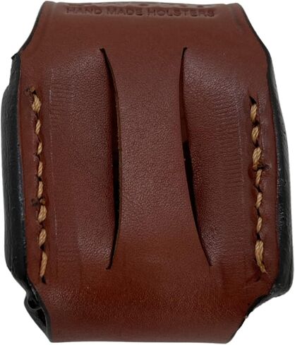 SWORD Handmade Single Speedloader Carrier/case/Pouch for 357 Magnum 6 & 7 Shots, 44 Magnum 5 Shot, S&W .38 Special 6 Shot speedloaders Genuine Leather Handmade! Brown and Black in Saudi Arabia