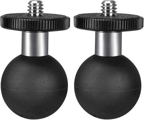FANAUE GB-02 Aluminum 1" Ball Adapter with 1/4"-20 Threaded Stud, Compatible with RAM Mount B Size Double Socket Arm for Insta 360 Panorama Series and Motorcycle Riding Photography ect Sports Camera in Saudi Arabia
