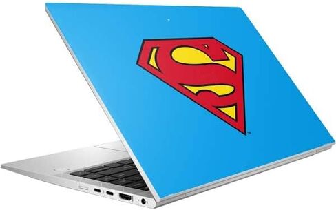 غلاف كمبيوتر محمول من Skinit متوافق مع Elitebook 840 G7 - تصميم نمط خلفية بشعار DC Comics Superman مرخص رسميًا in Saudi Arabia