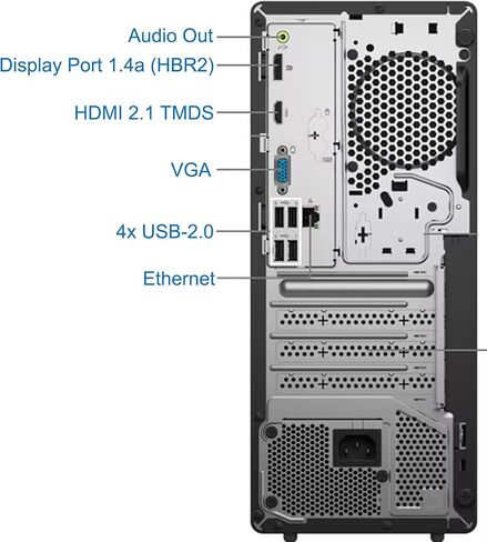 كمبيوتر برج لينوفو ثينك سنتر نيو 50T - انتل كور i9-12900K، ذاكرة وصول عشوائي 64 جيجا، 2 تيرابايت NVMe SSD، HDMI، VGA، USB Type-C، قارئ بطاقات، محول Wi-FI/BT، كمبيوتر مكتبي الجيل 5، ويندوز 11 برو in Saudi Arabia