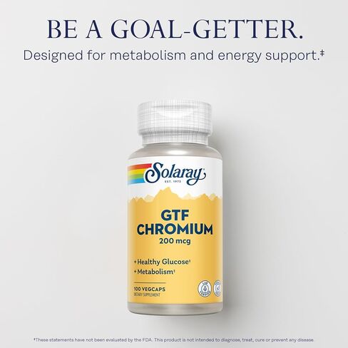 Solaray GTF Chromium Capsules, 200 mcg | 200 Count in Saudi Arabia