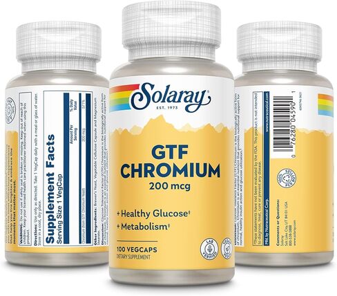 Solaray GTF Chromium Capsules, 200 mcg | 200 Count in Saudi Arabia
