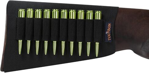 Tourbon Elastic Rifle Ammo Sleeve Shotgun Buttstock Shotshell Cartridge Holder(1 set) in Saudi Arabia