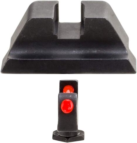 Trijicon GL201-C-600658 مجموعة مثبطات الرؤية الليلية الساطعة والصعبة، موديلات Glock 17-39، أمامي أبيض/خلفي أسود مع مصابيح خضراء in Saudi Arabia