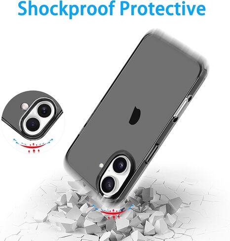 JJGoo Compatible with iPhone 17 Pro Max Case Clear, Soft Transparent TPU Bumper Cover, Slim Thin Shockproof Phone Cases, Clear in Saudi Arabia