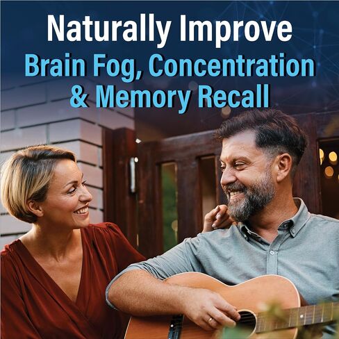 Neutein Natural Brain Booster for Memory, Concentration & Brain Health - Extra Strength Plant-Based Focus Supplement for Adults & Seniors, Made in USA (60 capsules/30 Serv) in Saudi Arabia