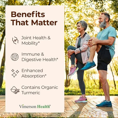 Organic Turmeric Curcumin with Black Pepper - Natural Joint Support Supplement with Bioperine and 95% Curcuminoids. High Absorption Tumeric. Antioxidant Digestive and Immune Support. 60 Vegan Capsules in Kuwait