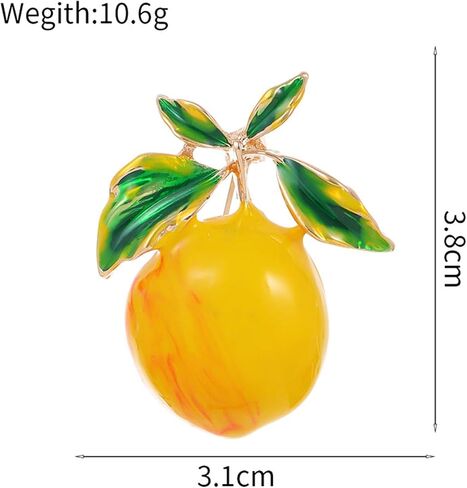 WCRAZYE Rhinestone Lemon Brooches Pin for Women Girls Dainty Cute Tiny Yellow Crystal Lemon Fruit Safety Lapel Brooch Pins Fashion Jewelry Gift, Perfect for Dresses Hat Bag in Saudi Arabia